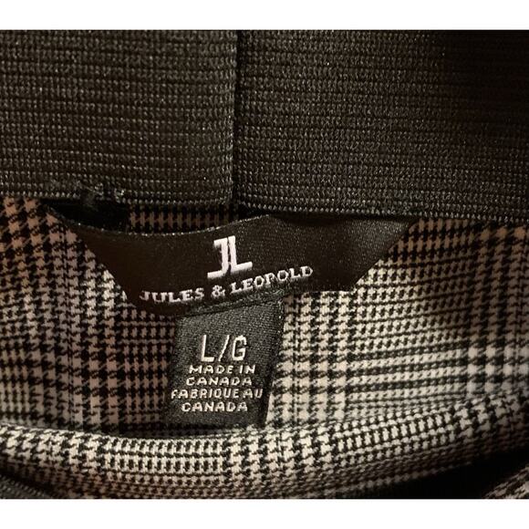 Jules and Leopold Skirt Womens Large Black & White Checkered w/ Buttons - Picture 7 of 7